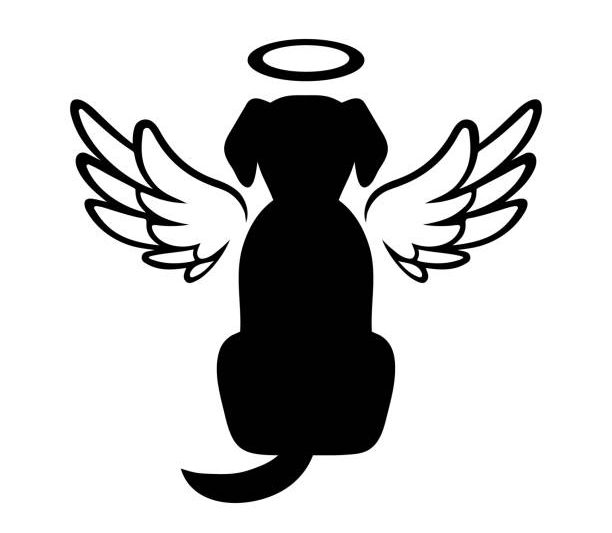 Vector Dog Memorial Graphic Dog Angel Illustration